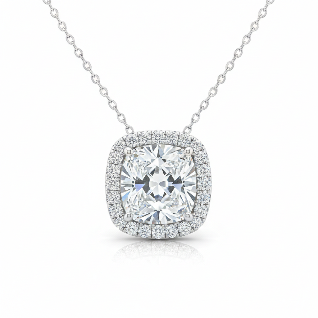 Diamond Halo Necklace
